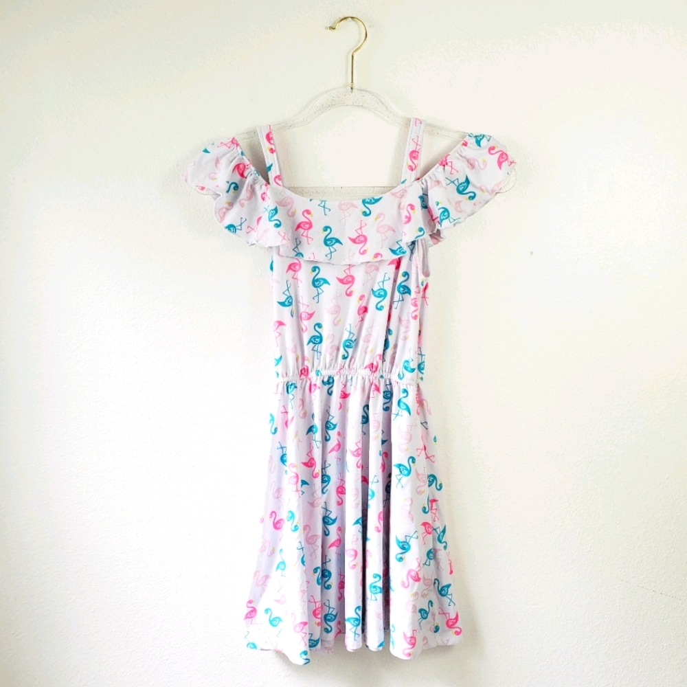 Extremely Me Cold Shoulder Flamingo Dress